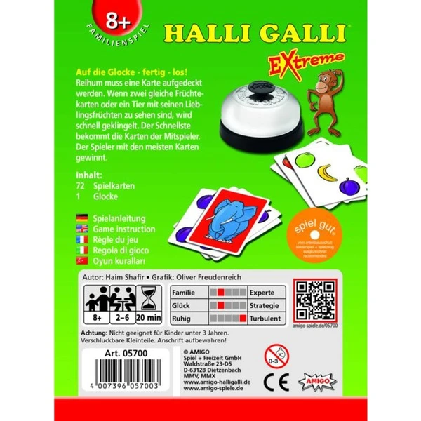Amigo Halli Galli Extreme, Kartenspiel 4 Amigo Halli Galli Extreme, Kartenspiel – Bild 2