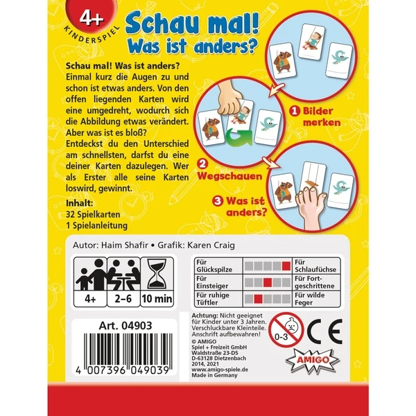 Amigo Schau Mal!, Kartenspiel 5 Amigo Schau Mal!, Kartenspiel – Bild 3