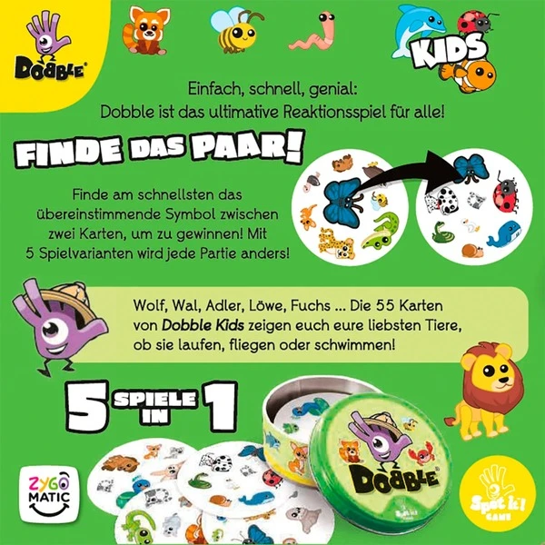 Asmodee Dobble Kids, Kartenspiel 7 Asmodee Dobble Kids, Kartenspiel – Bild 5