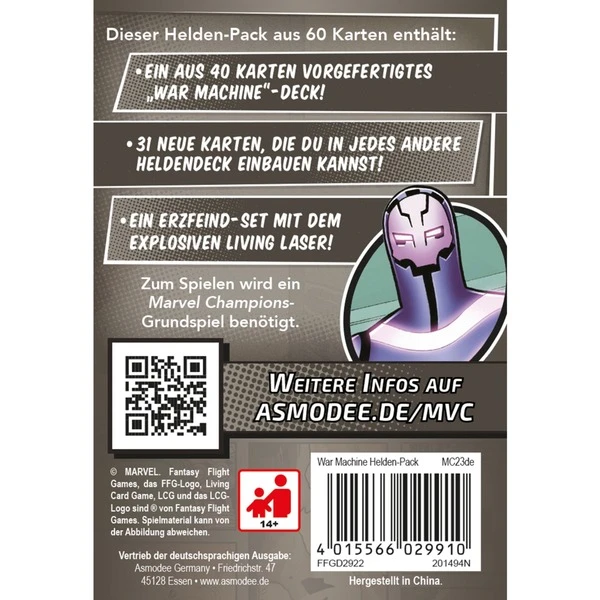 Asmodee Marvel Champions: Das Kartenspiel - War Machine 4 Asmodee Marvel Champions: Das Kartenspiel - War Machine – Bild 2