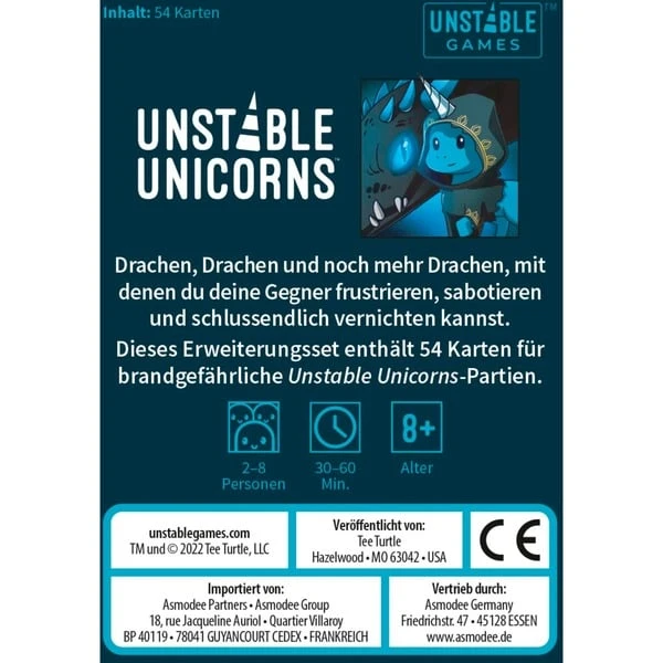 Asmodee Unstable Unicorns - Drachen Erweiterungsset, Kartenspiel 6 Asmodee Unstable Unicorns - Drachen Erweiterungsset, Kartenspiel – Bild 4