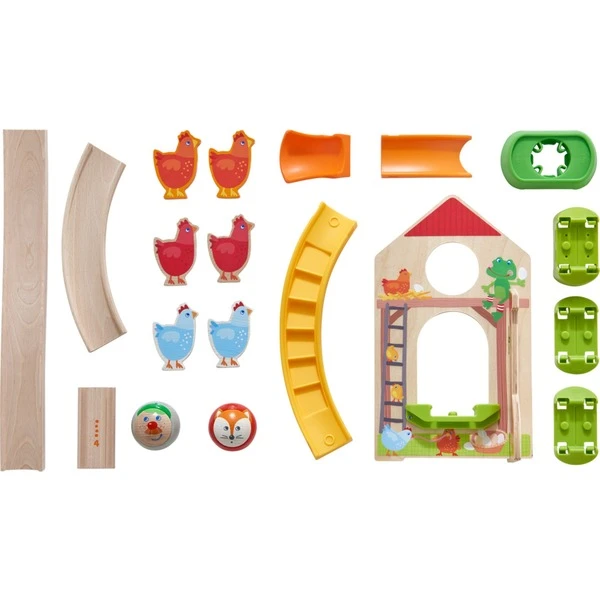 HABA Kullerbü - Kugelbahn Hühner-Domino 4 HABA Kullerbü - Kugelbahn Hühner-Domino – Bild 2