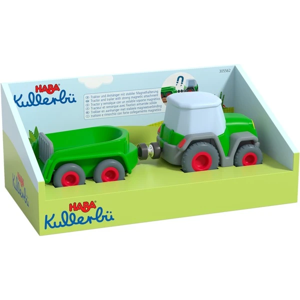 HABA Kullerbü - Traktor Mit Anhänger, Spielfahrzeug 3 HABA Kullerbü - Traktor Mit Anhänger, Spielfahrzeug – Bild 2