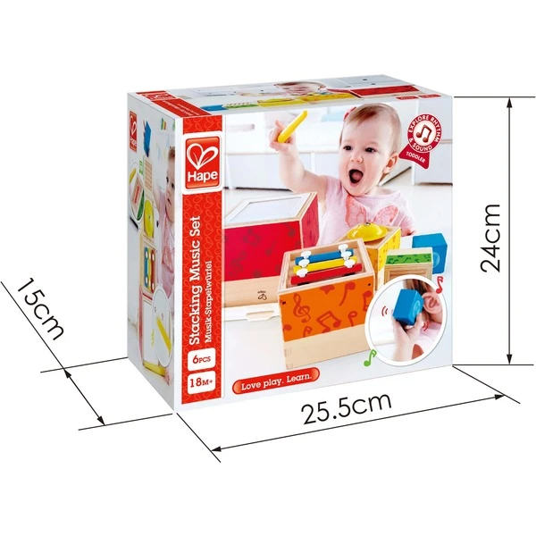 Hape Musik-Stapelwürfel, Musikspielzeug 6 Hape Musik-Stapelwürfel, Musikspielzeug – Bild 4