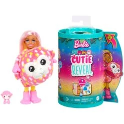 Mattel Barbie Cutie Reveal Chelsea Jungle Series - Affe, Puppe