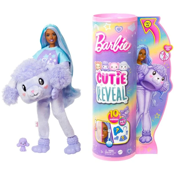 Mattel Barbie Cutie Reveal Cozy Cute Serie - Pudel, Puppe 3 Mattel Barbie Cutie Reveal Cozy Cute Serie - Pudel, Puppe