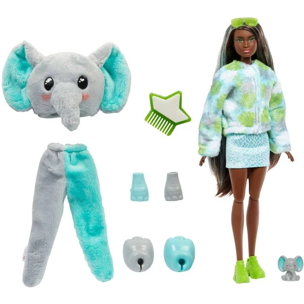 Mattel Barbie Cutie Reveal Dschungel Serie - Elefant, Puppe 4 Mattel Barbie Cutie Reveal Dschungel Serie - Elefant, Puppe – Bild 2