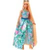 Mattel Barbie Extra Fancy Puppe Im Blauen Kleid Mit Blumenmuster -Spielzeug Rabatte Mattel Barbie Extra Fancy Puppe im blauen Kleid mit Blumenmuster@@1846571