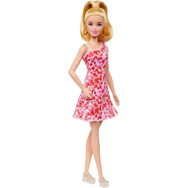 Mattel Barbie Fashionistas-Puppe Mit Blondem Pferdeschwanz Und Blumenkleid 3 Mattel Barbie Fashionistas-Puppe Mit Blondem Pferdeschwanz Und Blumenkleid