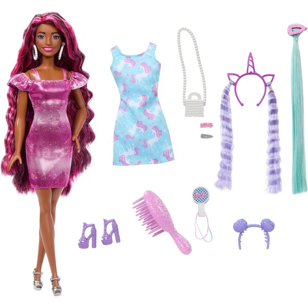 Mattel Barbie Totally Hair Puppe Mit Einhorn Outfit 3 Mattel Barbie Totally Hair Puppe Mit Einhorn Outfit