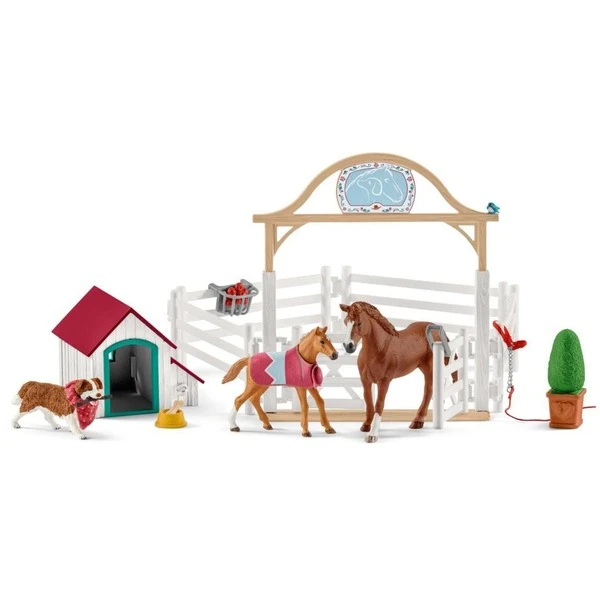 Schleich Horse Club Hannahs Gastpferde Mit Hündin Ruby, Spielfigur – Bild 2