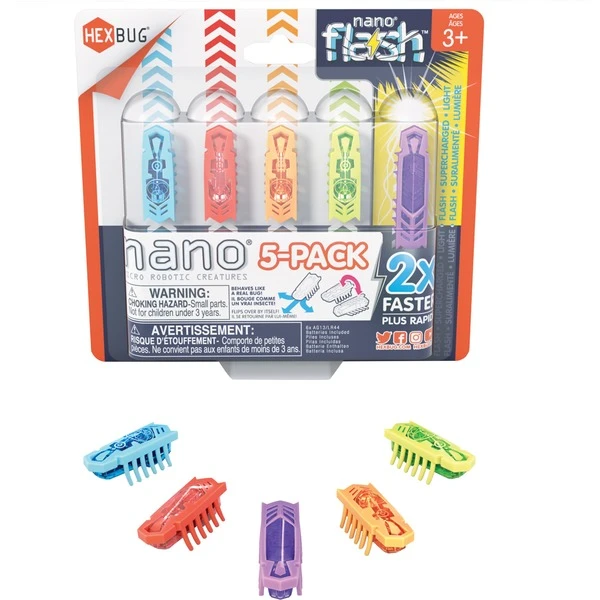 Spin Master HEXBUG Nano 5er-Pack - 4 Nano Plus Bonus Flash Nano, Spielfigur
