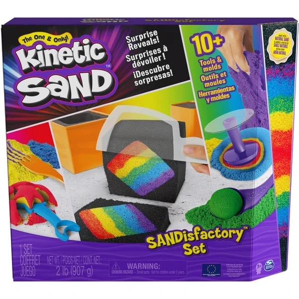 Spin Master Kinetic Sand Sandisfactory Set, Spielsand 3 Spin Master Kinetic Sand Sandisfactory Set, Spielsand
