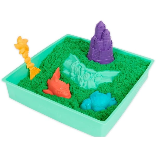 Spin Master Kinetic Sand - Sandbox Set Grün, Spielsand 4 Spin Master Kinetic Sand - Sandbox Set Grün, Spielsand – Bild 2