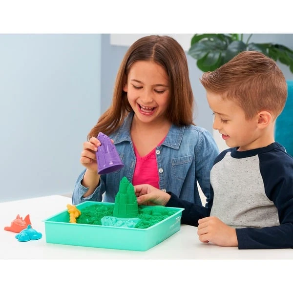 Spin Master Kinetic Sand - Sandbox Set Grün, Spielsand 10 Spin Master Kinetic Sand - Sandbox Set Grün, Spielsand – Bild 8