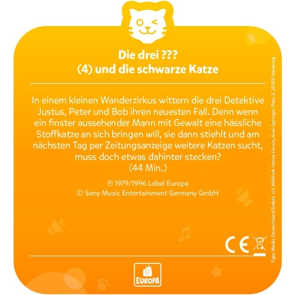 Tigermedia Tigercard - Die Drei ???: Die Schwarze Katze, Hörbuch 5 Tigermedia Tigercard - Die Drei ???: Die Schwarze Katze, Hörbuch – Bild 3