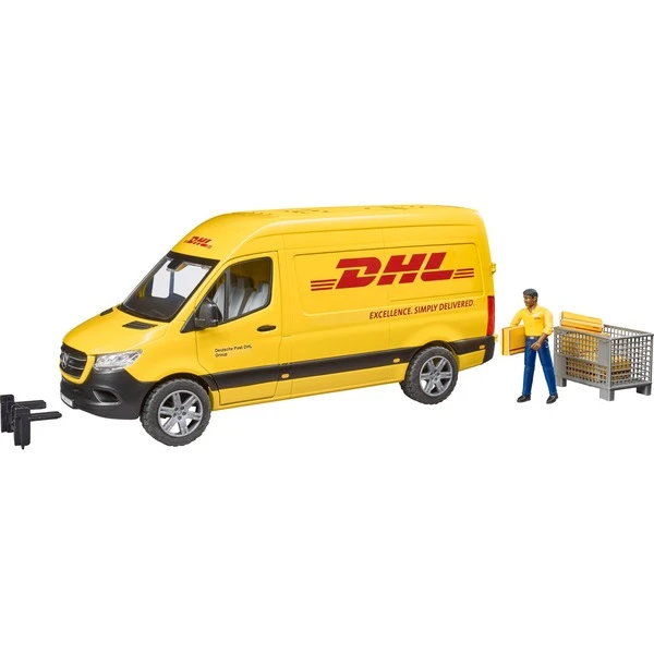 Bruder MB Sprinter DHL Mit Fahrer, Modellfahrzeug 4 Bruder MB Sprinter DHL Mit Fahrer, Modellfahrzeug – Bild 2
