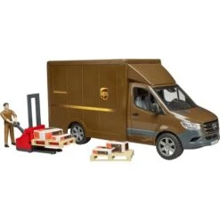 Bruder MB Sprinter UPS Mit Fahrer Und Zubehör, Modellfahrzeug