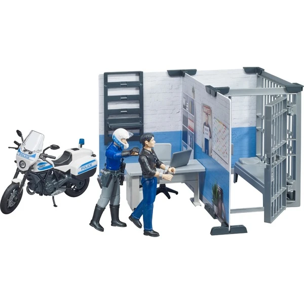 Bruder Bworld Polizeistation Mit Polizeimotorrad, Spielfigur 5 Bruder Bworld Polizeistation Mit Polizeimotorrad, Spielfigur – Bild 3